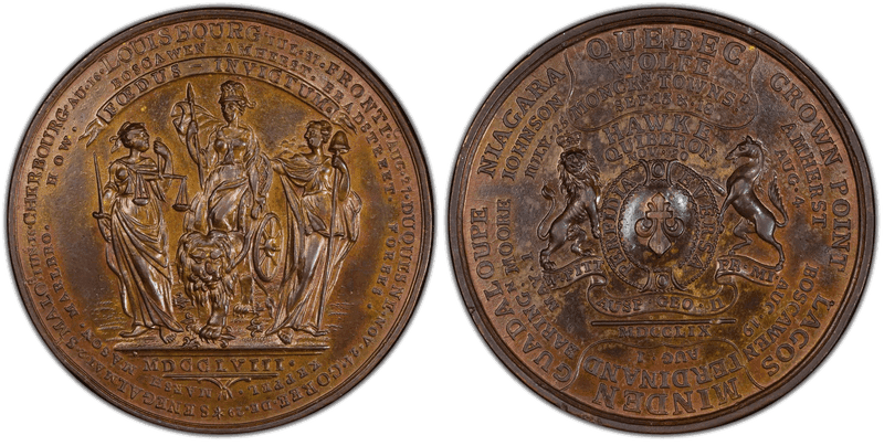 (1759) Bronze Medal Betts-419, British Victories
