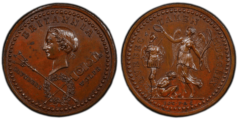 (1759) Bronze Medal Betts-421, Quebec Taken
