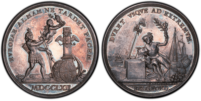 (1762) Silver Medal Betts-442, Peace of Europe