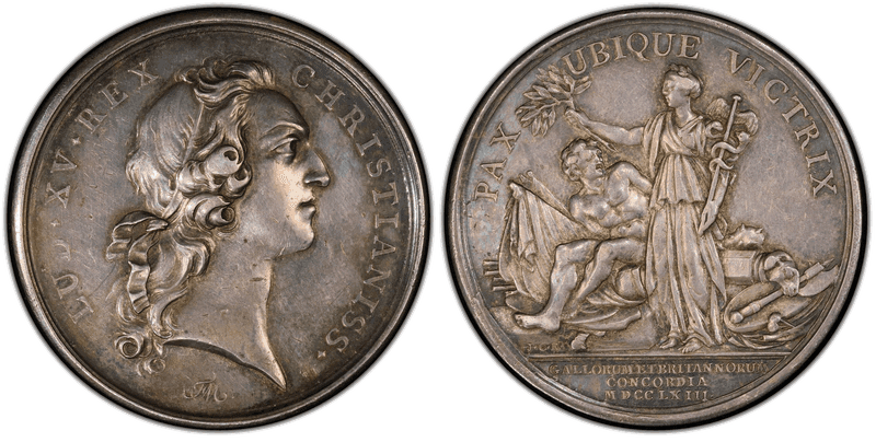 (1763) Silver Medal Betts-444, Peace of Paris
