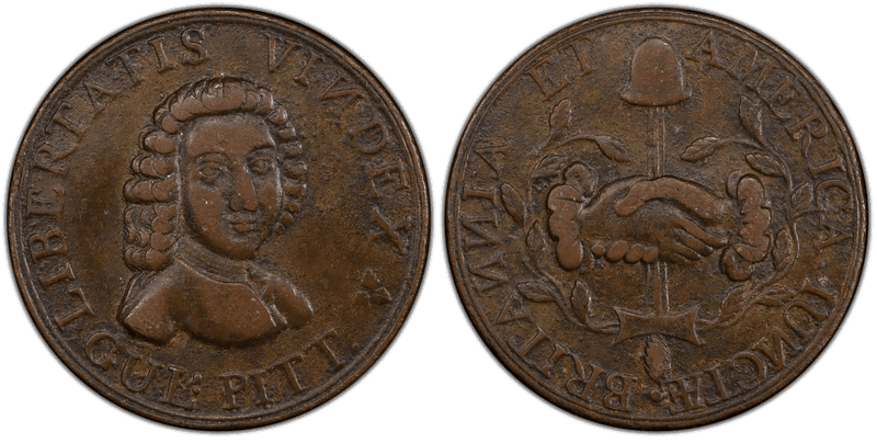 (1766) Bronze Medal Betts-521, William Pitt