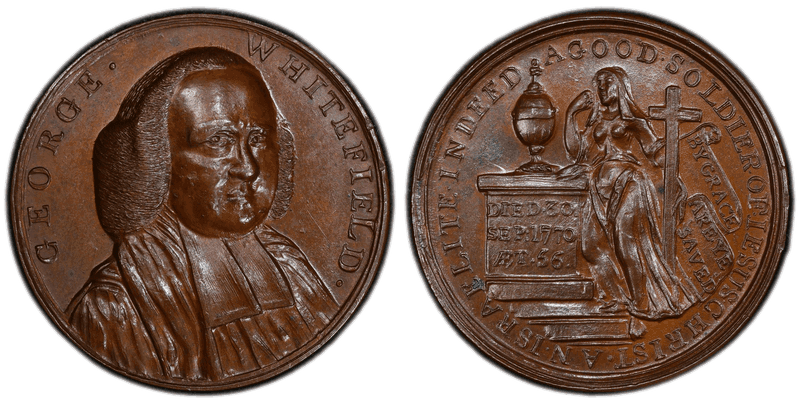 (1770) Bronze Medal Betts-526, George Whitefield