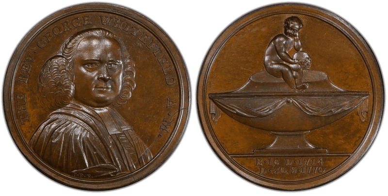 (1770) Bronze Medal Betts-527, George Whitefield
