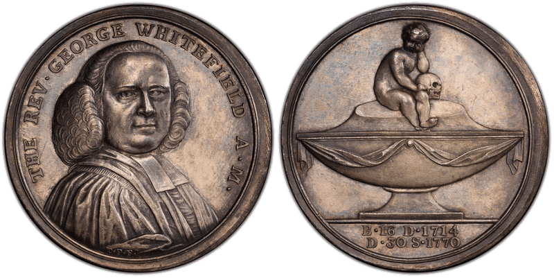 (1770) Silver Medal Betts-527, George Whitefield