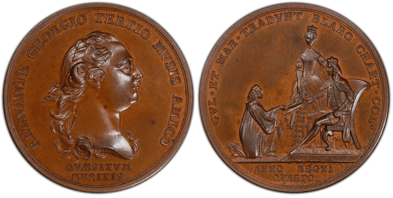 (1771) Bronze Medal Betts-528, William and Mary