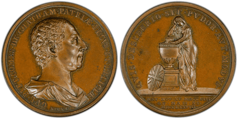 (1778) Bronze Medal Betts-523, Earl of Chatham