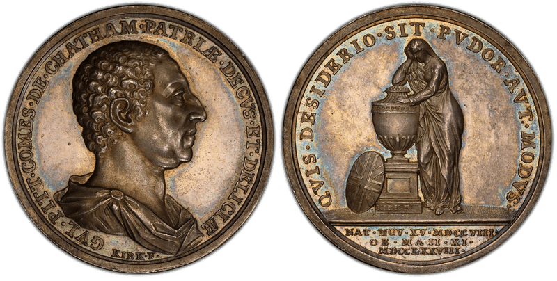 (1778) Silver Medal Betts-523, Earl of Chatham