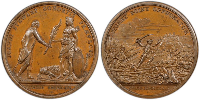 (1779) Bronze Medal Betts-567, Original Dies John Stewart at Stony Point