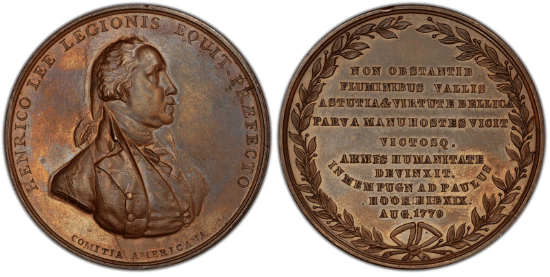 (1779) Bronze Medal Betts-575, Major Henry Lee