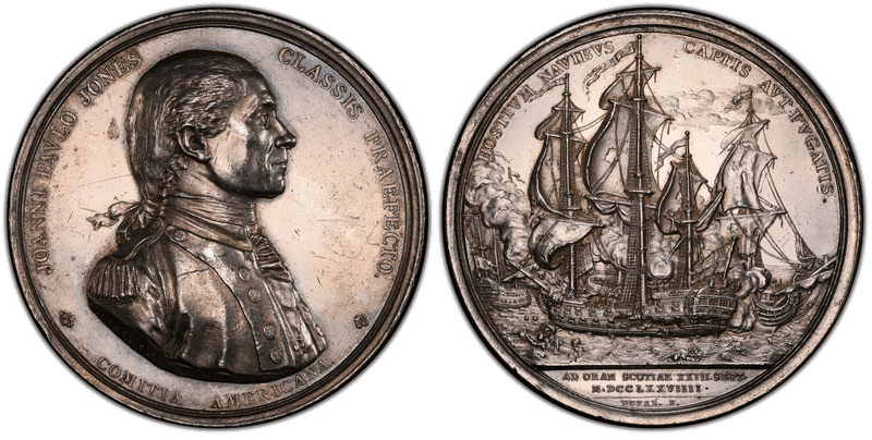 (1779) Silver Medal Betts-568, John Paul Jones Original Dies