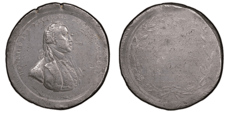 (1779) Medal J-MI-5, Betts-575 White Metal Major Henry Lee