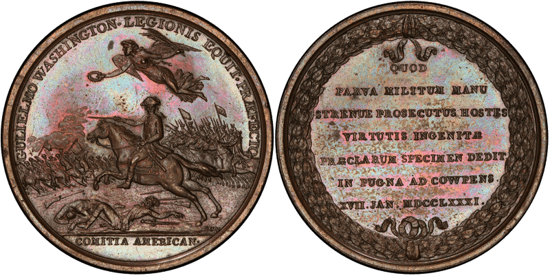 (1781) Bronze Medal J-MI-8, Lt.-Col. William Washington