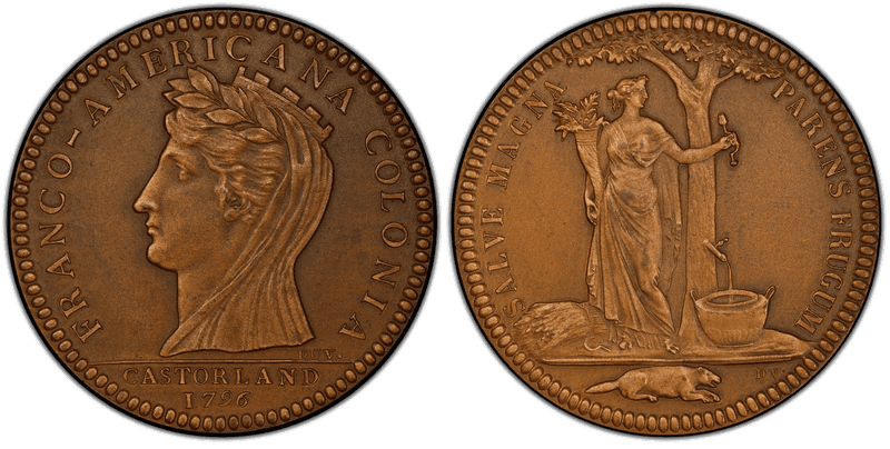 (1796) Bronze Medal Castorland Restrike - Matte Matte Finish