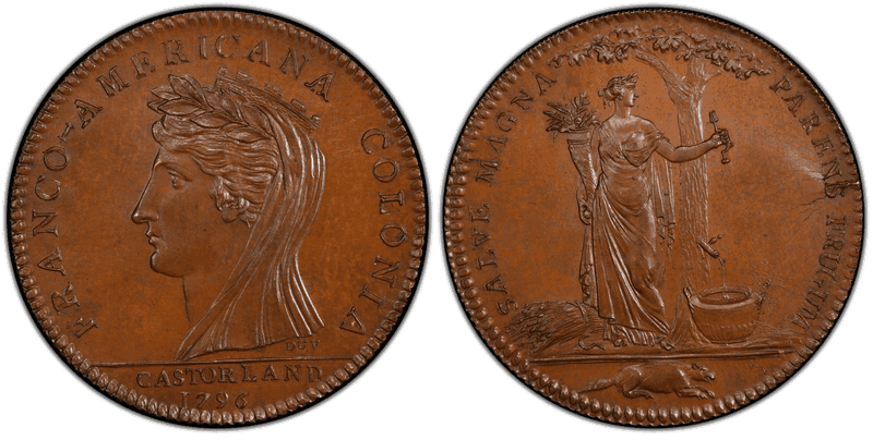 (1796) Bronze Medal Castorland Restrike - Original Dies