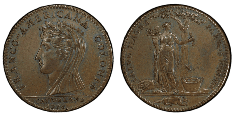 (1796) Bronze Medal Castorland - Original Plain Edge