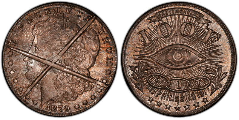 (1819) Medal I.O.O.F Silver, Baltimore Masonic