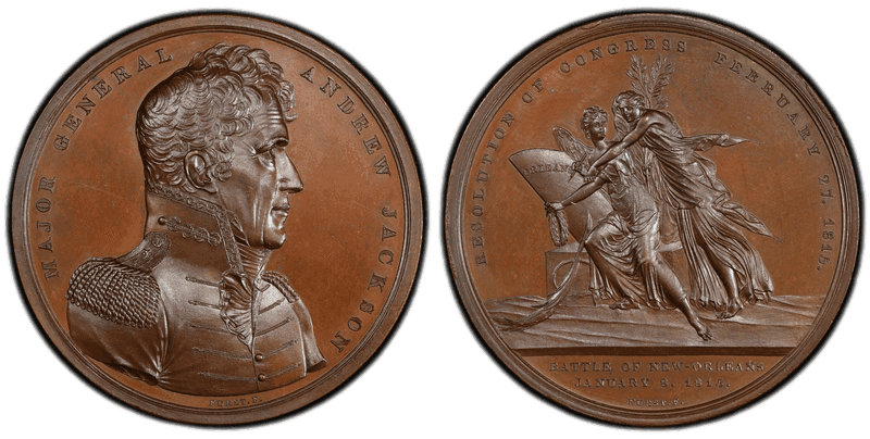 (1824-85) Bronze Medal J-MI-15, Maj. Gen. Andrew Jackson