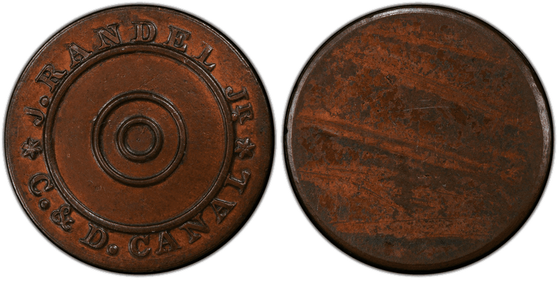 (1825) Copper Token Rulau Del-2, J. Randel Jr. DE