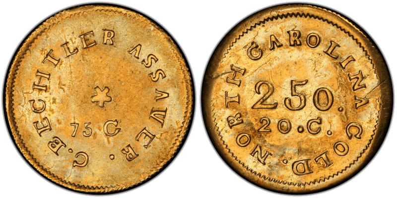 Christopher Bechtler Two and a Half Dollar Gold Pieces