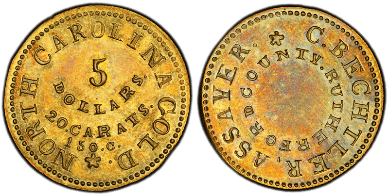 Christopher Bechtler Five Dollar Gold Pieces