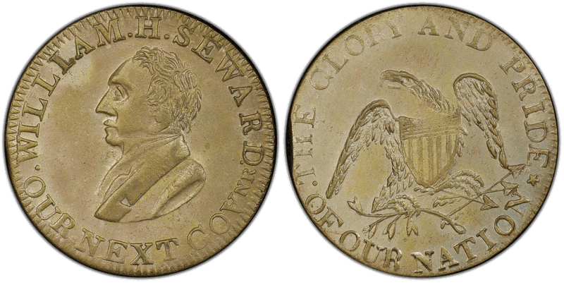 (1834) Silvered Brass Token HT-27A, William Seward
