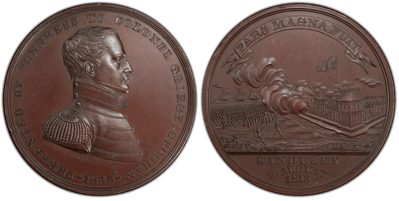 (1837-85) Bronze Medal J-MI-12, Col. George Croghan
