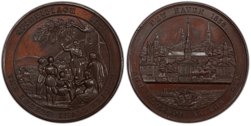 (1838) Bronze Medal J-CM-38, New Haven Bicentennial