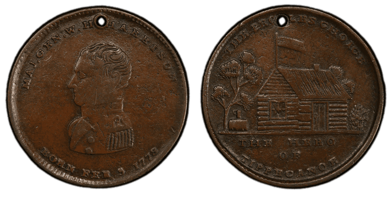 (1840) Medalet WHH 1840-25 Copper Maj. Gen. W.H. Harrison Campaign