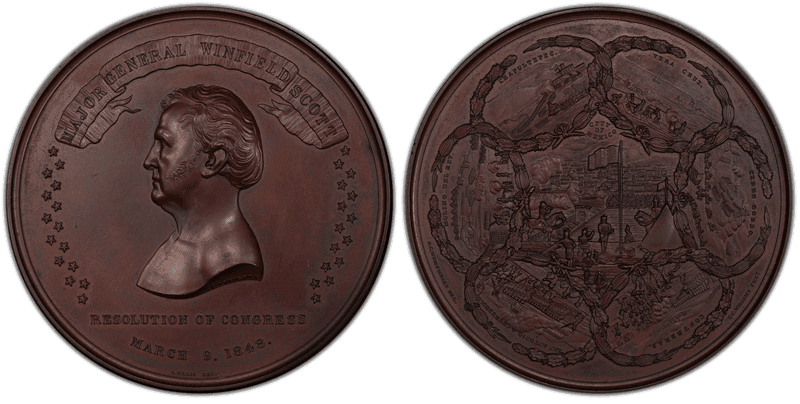 (1848) Bronze Medal J-MI-26, Maj. Gen. Winfield Scott