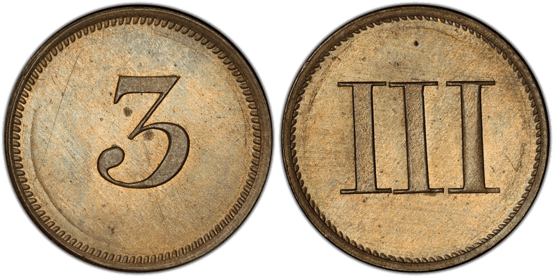 1849 Proof Three Cent Pattern - J-114