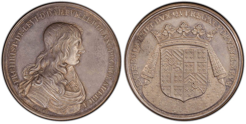 (1860-1879) Silver Medal Betts-39, Dampville