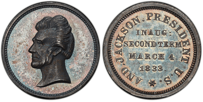(1860s) Silver Medalet J-PR-34, Andrew Jackson