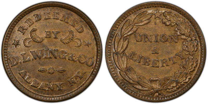 (1861-65) Civil War Store Card F-10-H, NY