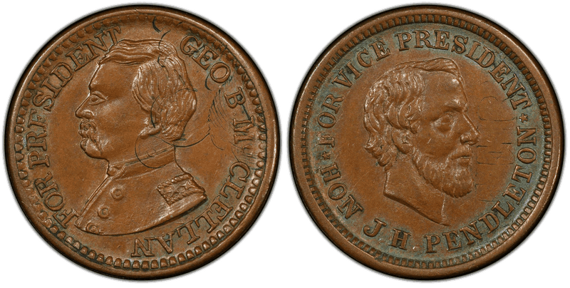 (1861-65) Copper Civil War Store Card F-138A/150ao, McClellan-Johnson