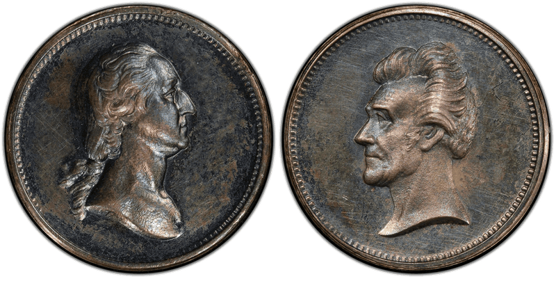 (1864) Silver Medal J-PR-31, Washington-Lincoln