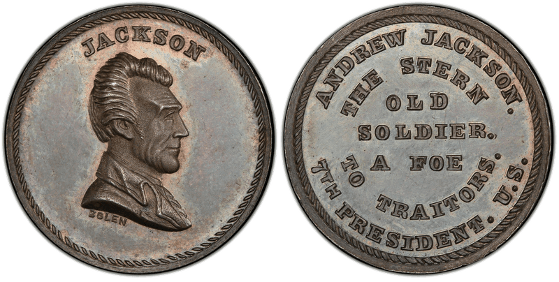 (1867) Medal JAB-27 Silver, Thick Plan Jackson-Old Soldier