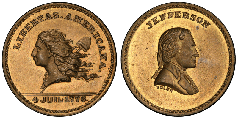(1867) Medal JAB-M5 Brass Jefferson