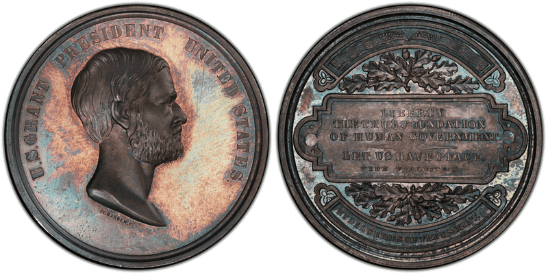 (1872) Silver Medal J-PR-14, Ulysses S. Grant