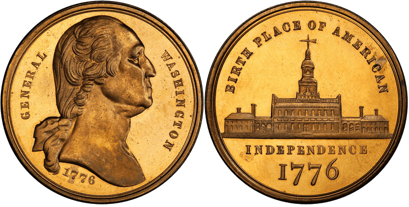 (1876) Copper So-Called Dollar HK-44, Independence Hall Dollar