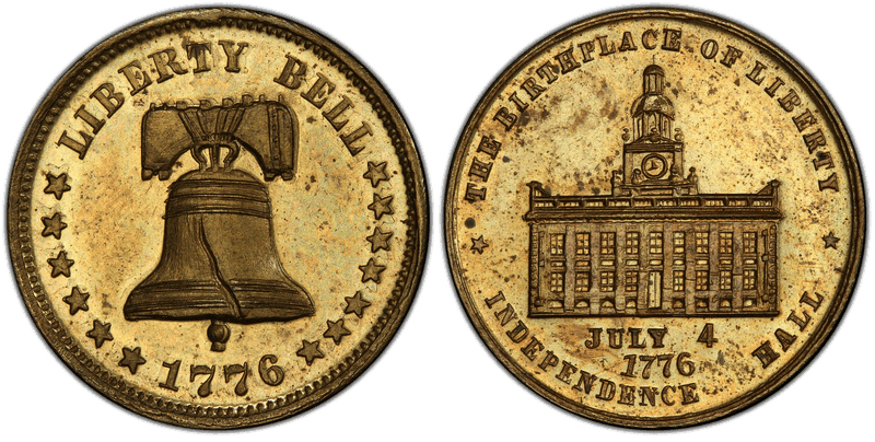 (1876) Brass Token Pa-Ph 225, Mule w/ Pa-Ph 230 Obv