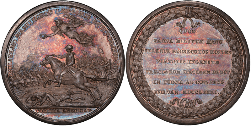 (1880-1898) Silver Medal Betts-594, William Washington Restrike, Cornucopia
