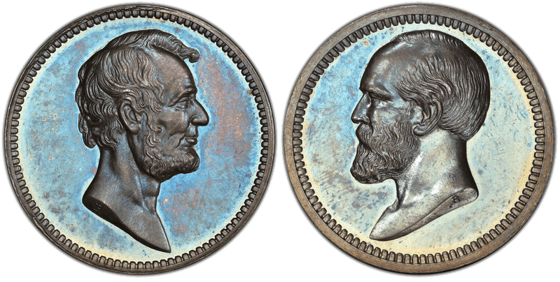 (1882) Silver Medal J-PR-40, Lincoln-Garfield