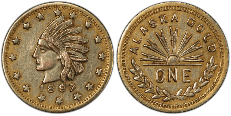 Souvenir & Fantasy Gold Tokens (1849-1915) series coin