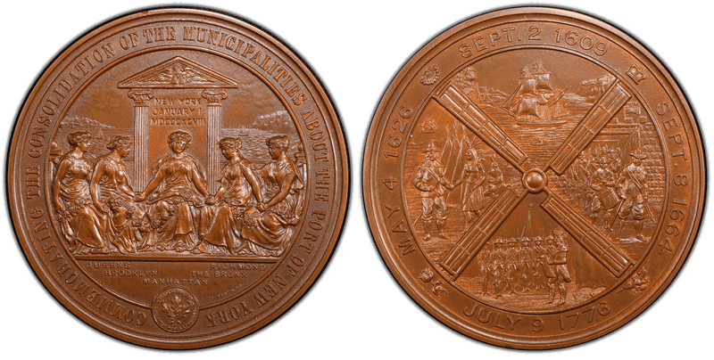 (1898) Bronze Medal Miller-13, Greater New York