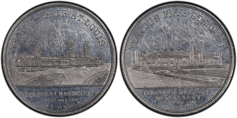 (1904) So-Called Dollar HK-320, LA Purchase Expo Machinery & Metallurgy Aluminum