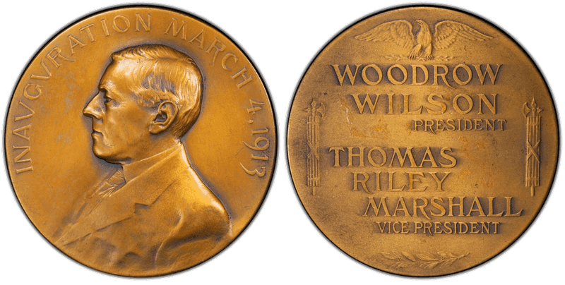 (1913) Medal Wilson-Marshall Inauguration Bronze