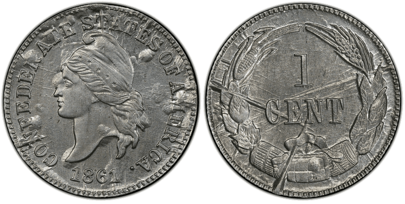 1961 Bashlow Restrike, Tin Cent
