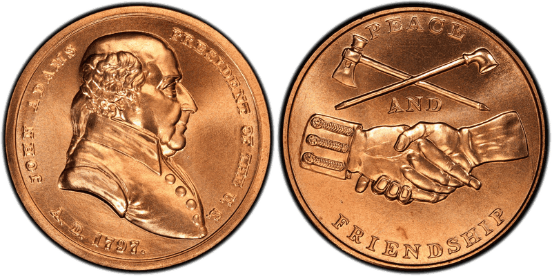 (1970s) Medal John Adams 34mm Peace and Friendship