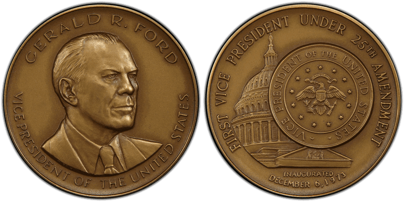 (1973) Medal Medallic Art Co. NY Bronze G. Ford 25th Ammendment
