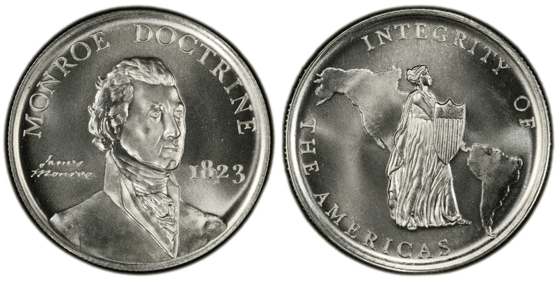 (1973) Silver So-Called Half Dollar, Monroe Doctrine 150th